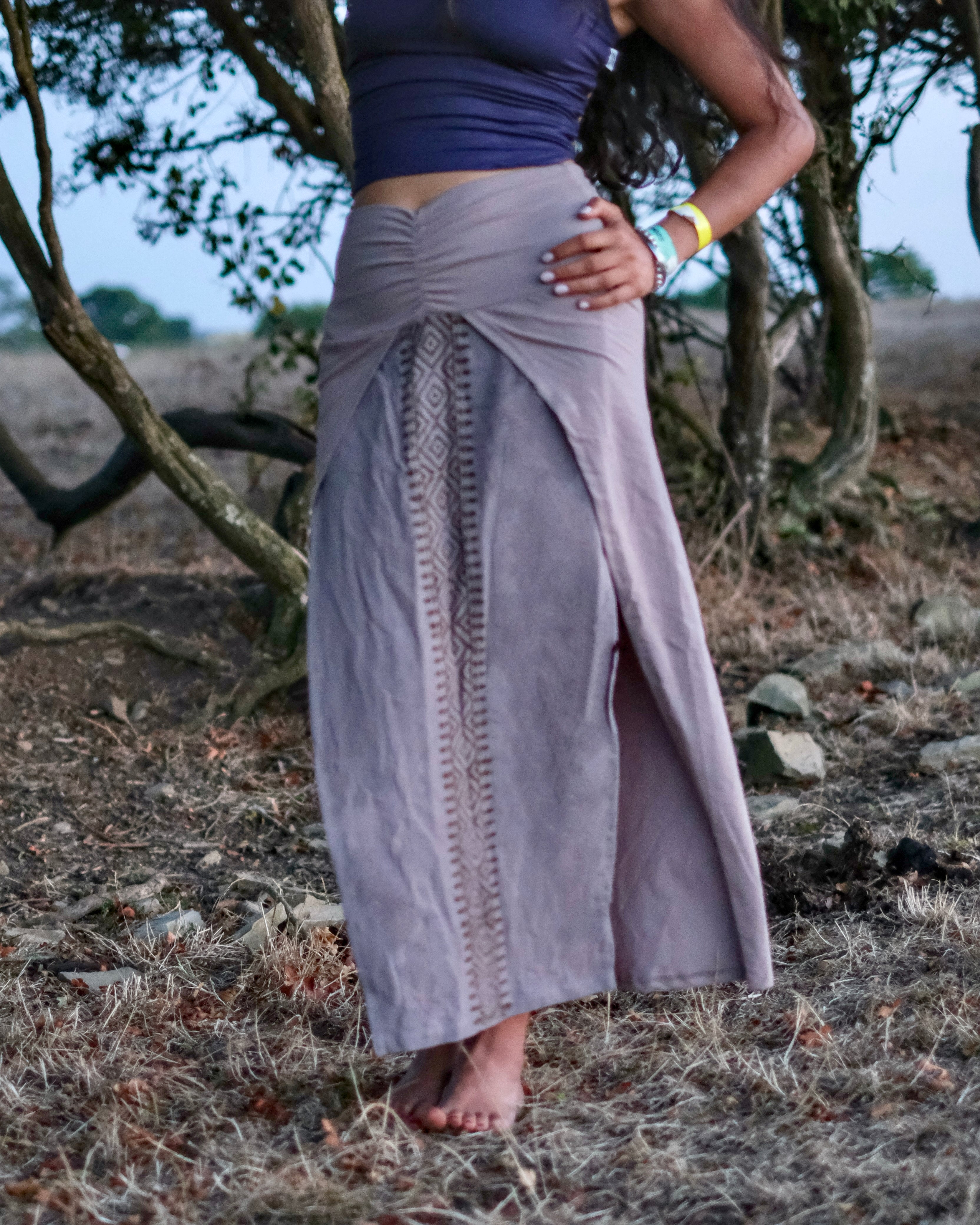 Adeya Apparel Adeya Skirt | Tribal Cotton Skirt | Side Split Skirt – CallunaClothing