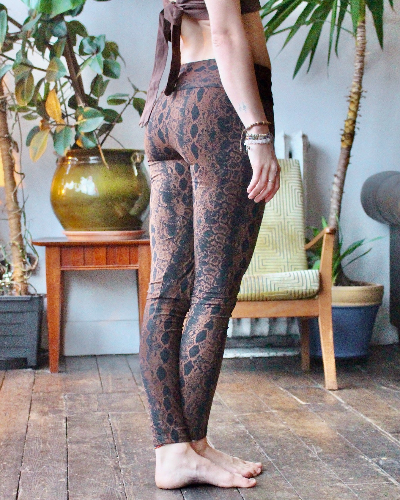 Snakeskin Leggings - White